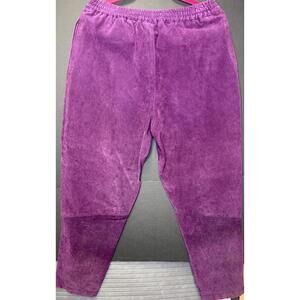 Vintage Suede PURPLE pants - POCKETS!!! Amazing Size Petite/Medium